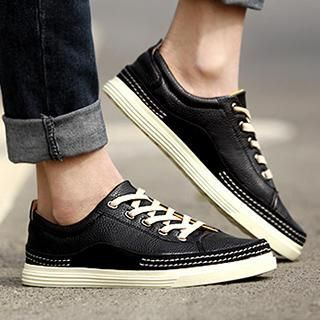 Preppy Boys Paneled Sneakers