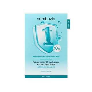 Numbuzin - No.1 Pantothenic B5 Hyaluronic Active Clear Mask Set 10 Sheets 26Ml X 10 Sheets