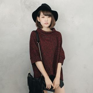 Tokyo Fashion Elbow-Sleeve Loose Fit Top