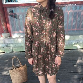 Blu Pixie Long-Sleeve Floral Dress