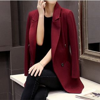 ZCY Wool Blend Buttoned Coat