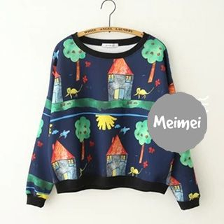 Meimei House Print Pullover