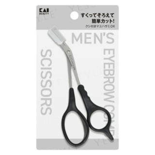 KAI - Men's Eyebrow Comb Scissors Titanium Black 1 pc