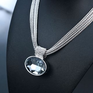 Niceter Crystal Layered Necklace
