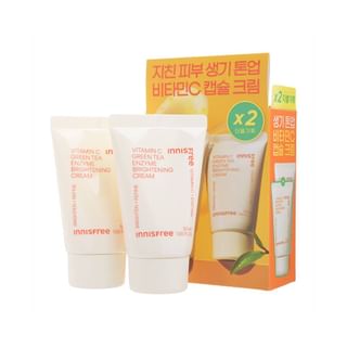 innisfree - Vitamin C Green Tea Enzyme Brightening Cream Special Set 2 pcs