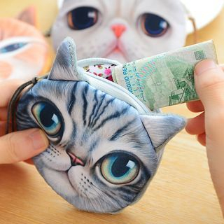 Showroom Cat Canvas Coin Purse