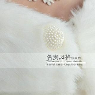 Luxury Style Faux-Fur Bridal Shawl