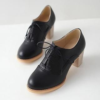 CITTA Block Heel Lace-up Shoes