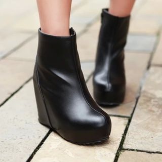 Colorful Shoes Platform Wedge Ankle Boots