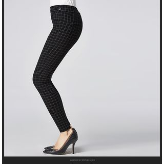 Sentubila Check Slim-Fit Pants