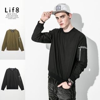 Life 8 Lettering Zip Pullover