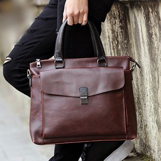 BagBuzz Faux Leather Briefcase