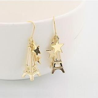 Eiffel Tower Star Earrings