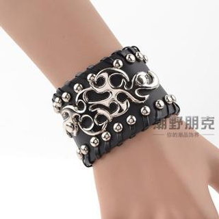 Trend Cool Studded Faux Leather Bracelet