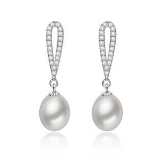 ViVi Pearl Freshwater Pearl Sterling Silver Drop Earrings