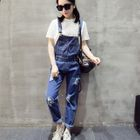 Distressed Jumper Jeans Dark Blue - M от YesStyle.com INT Distressed Jumper Jeans Dark Blue - M от YesStyle.com INT