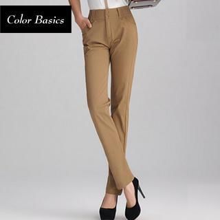 Color Basics Straight-cut Pants