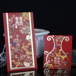 Rojo Floral Print Chinese Wedding Red Packet