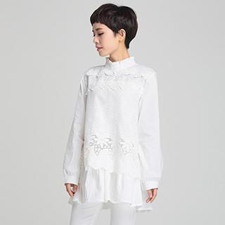 OnceFeel Long-Sleeve Lace Top