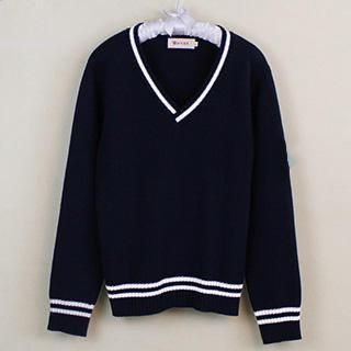 Skool Contrast Trim Sweater
