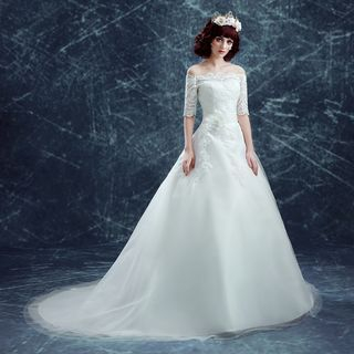 Angel Bridal Lace A-Line Wedding Dress