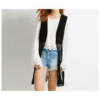 Richcoco Fringed Vest