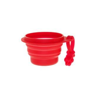 Lexington Silicone Small 2- Fold Travel Bowl (Pets) Red - One Size