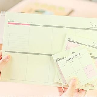 Homey House Monthly / Weekly Plan Memo Pad