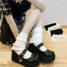 Set: Ribbed Knit Leg Warmers
