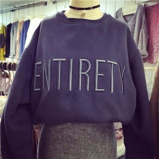 Octavia Lettering Embroidered Pullover