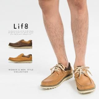 Life 8 Genuine Leather Panel Boat Shoes
