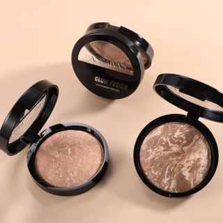 HANDAIYAN - Glow Fusion Duo Concealer Pressed Powder - 7 Shades 01# Porcelain - 15g