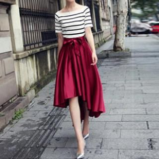 Flore Dip-Back Long Skirt
