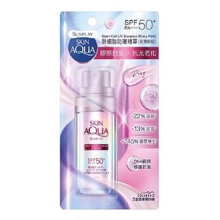 Rohto Mentholatum - Sunplay Skin Aqua Stem Cell UV Essence SPF 50+ PA++++ Rosy 30g