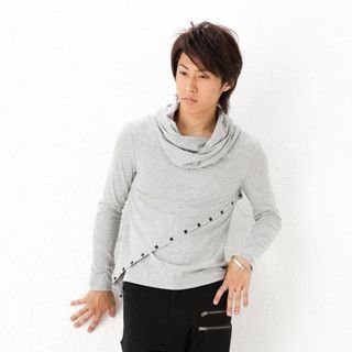 Cowl-Neck Studded Top