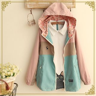 Fairyland Color Block Hooded Jacket