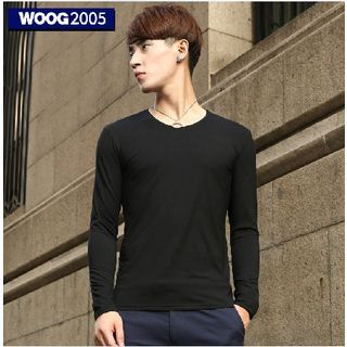 WOOG Plain Long-Sleeve T-shirt