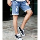 Drawstring-Waist Roll-Up Hem Denim Shorts от YesStyle.com INT Drawstring-Waist Roll-Up Hem Denim Shorts от YesStyle.com INT
