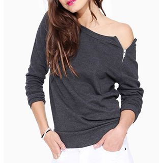 Rebecca Long-Sleeve Off Shoulder T-Shirt
