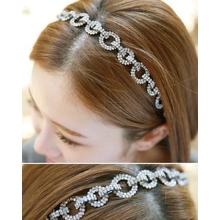 Miss21 Korea Rhinestone Tie-Trim Headband