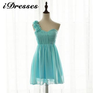 idresses One-shoulder Rosette Bridesmaid Dress