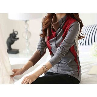 Zyote Long-Sleeve Color Block T-Shirt
