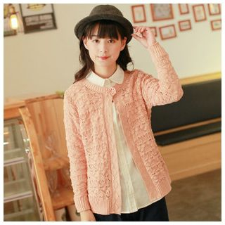 Kirito Jacquard Perforated Cardigan