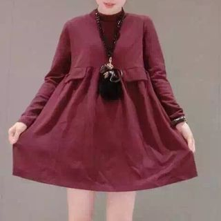 Camellia Long-Sleeve Babydoll Dress