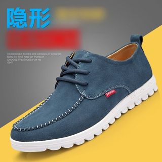 SHEN GAO Genuine-Leather Lace-Up Deck Shoes