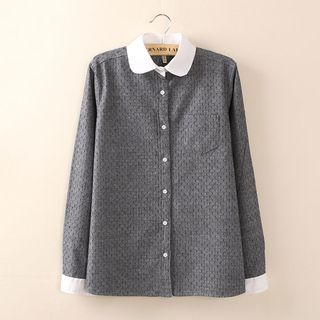 Tangi Contrast Peter Pan Collar Shirt