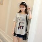 Print T-Shirt Gray - M от YesStyle.com INT Print T-Shirt Gray - M от YesStyle.com INT