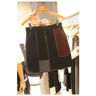 Ashlee Color Block A-Line Skirt