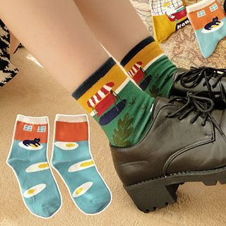 NANA Stockings City Printed Socks