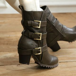 VIVIER Buckle-Detail Ankle Boots
